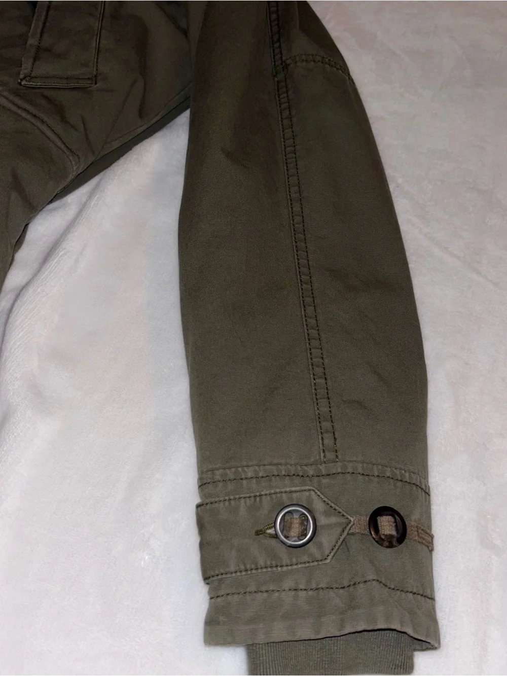 Abercrombie & Fitch Men’s Faux Fur Parka Jacket size Small